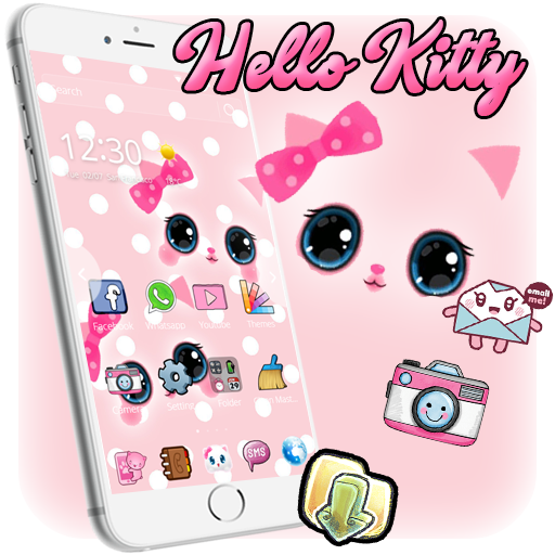 Hello Princess Kitty Pink Cute Cartoon Theme icon