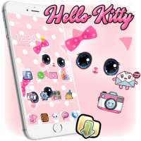 Hello Princess Kitty Pink Cute Cartoon Theme on 9Apps