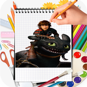 How to Draw How to train Your Dragon Step Esay icon