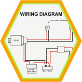 Simple wiring diagram electrical icon