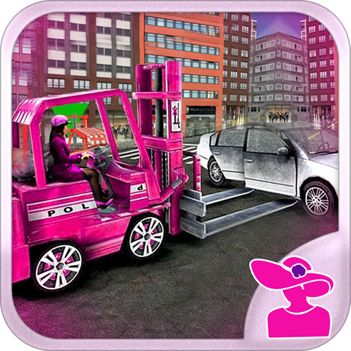 Pink Lady Car Parking fork Lifter icon