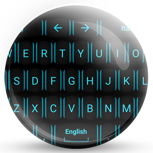 Keyboard Theme Neon Blue icon
