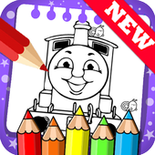 Draw colouring pages Thomas Train Friends by Fans icon