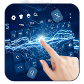 Blue Lightning Flash Keyboard icon