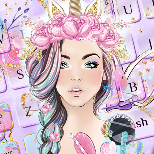 Unicorn Girl keyboard icon