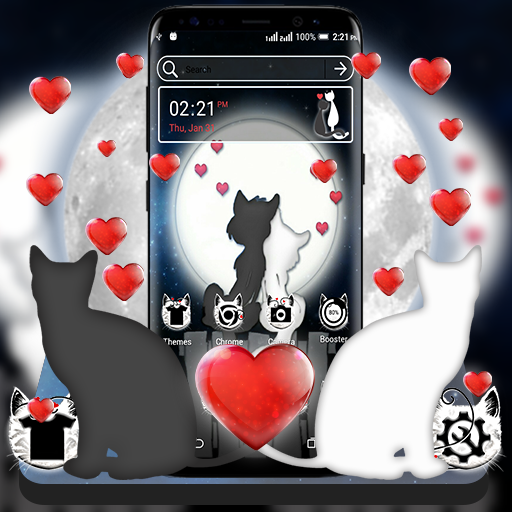 Cute Cat Love Launcher Theme icon