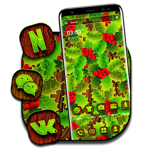 Holly Leaves Launcher Theme icon