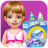 Wash laundry games for girls icon