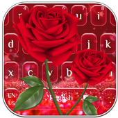 Schöne rote Rosen-Tastatur icon