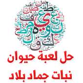 حل لعبة حيوان جماد نبات بلاد