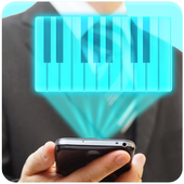 Hologram Piano Keyboard Prank icon