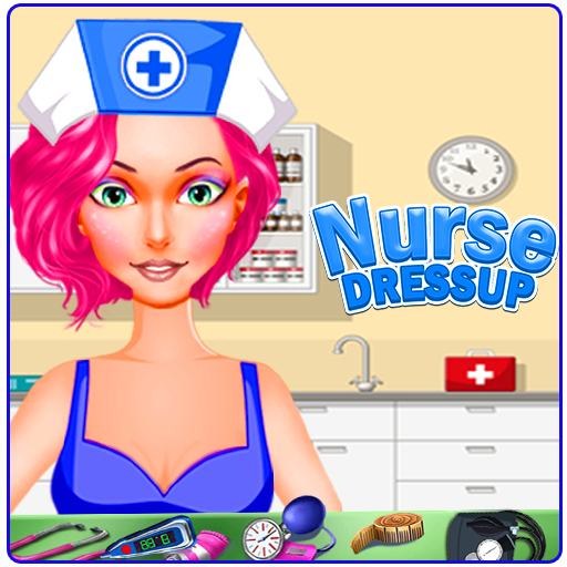 Game nurse in the hospital icon