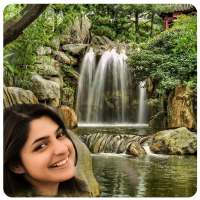 Waterfall photo frame-nature waterfall photoeditor