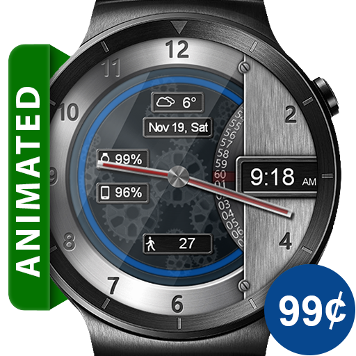 Metal Gears HD Watch Face Widget &amp; Live Wallpaper أيقونة