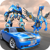 US Police Robot Car Flying Horse Simulator Game icon