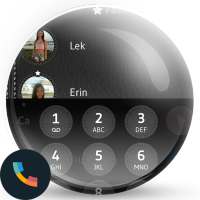 Leather Black Phone Dial Theme on 9Apps