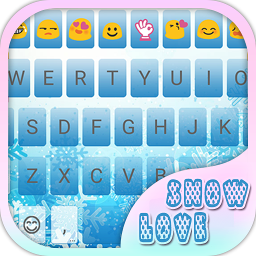 Snow Love Emoji Keyboard Theme icon