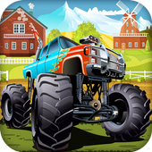 monster truck hill climb icon