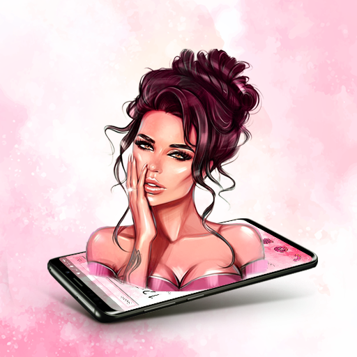 Pink Bad Girl Launcher icon