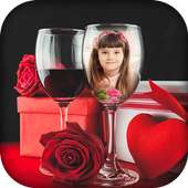 Wine Glass photo Frame on 9Apps