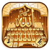 Tema de oro del teclado de Alá icon