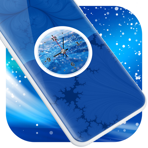 Blue Clock Live Wallpaper أيقونة
