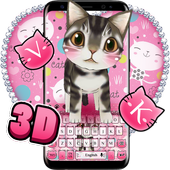 3D Cut Kitty Keyboard icon