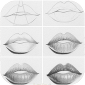 Lips Drawing Step by Step icon