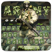 Green Army Camouflage Keyboard иконка