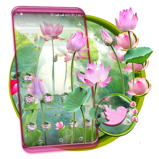 Pink Lotus Launcher Theme icon