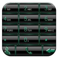 Dialer GlassMetalFrameBGreen on 9Apps