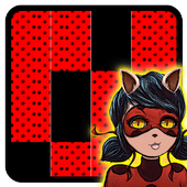 Cat Ladybug Red Piano Tiles icon