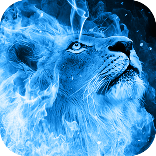 Blue Flaming Lion Live Wallpaper icon