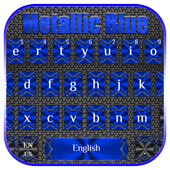 Metallic Blue Keyboard icon