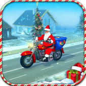 Racing Moto Bike Rider 3D: Santa Gift Delivery Sim icon
