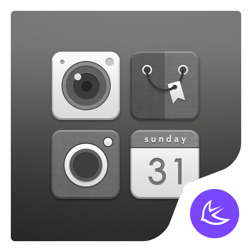 Modern Gray APUS Launcher theme icon