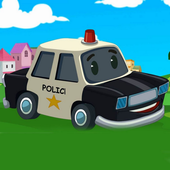 3D Police Car Cargo Plane icon