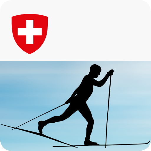 Cross-country skiing technique icon