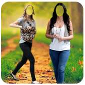 Girls Jeans Photo Suit on 9Apps