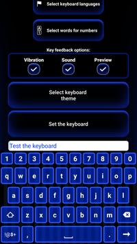 Neon Blue Keyboard Theme screenshot 3