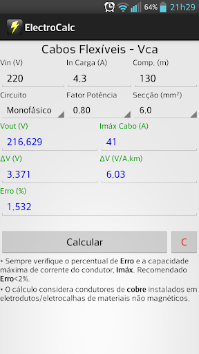 ElectroCalc (em português) screenshot 4