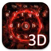 3D Red Tech Keyboard