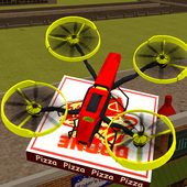 Drone Pizza Delivery Sim 3D &amp; Flying Machine icon