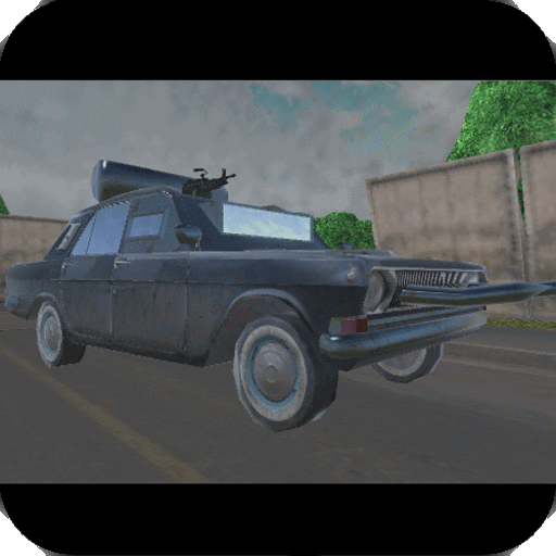 Rusty car agaist zombies 3D icon