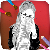 how to draw girls icon