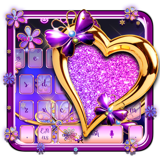 Glitter Flower Love Keyboard icon