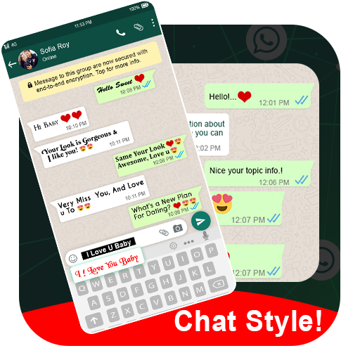 Chat style text for WhatsApp icon