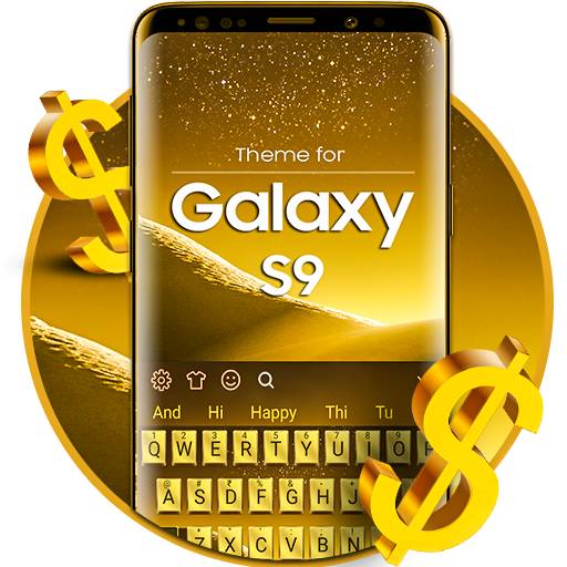 Gold Keyboard for Galaxy S9 icon