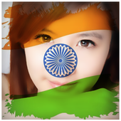 Indian Flag on Photo icon