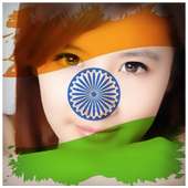 Indian Flag on Photo